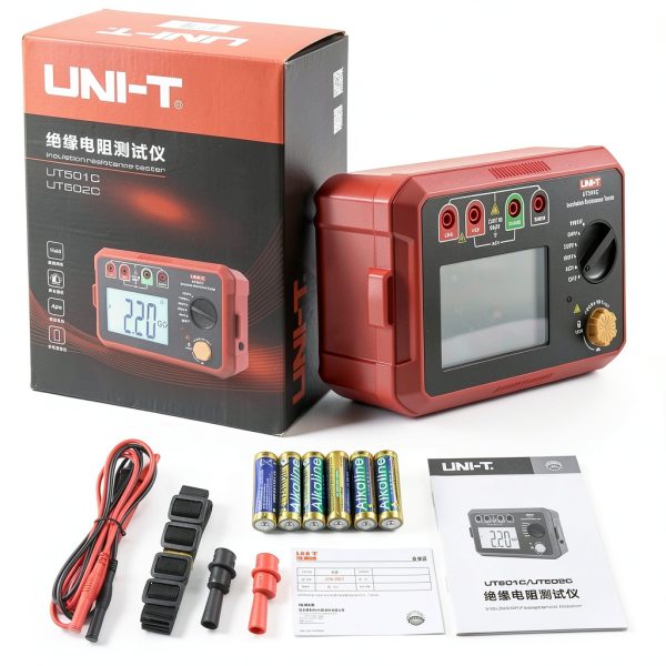 UNI-T UT501C Insulation Resistance Tester 100V‑1000V Megohmmeter LED-8