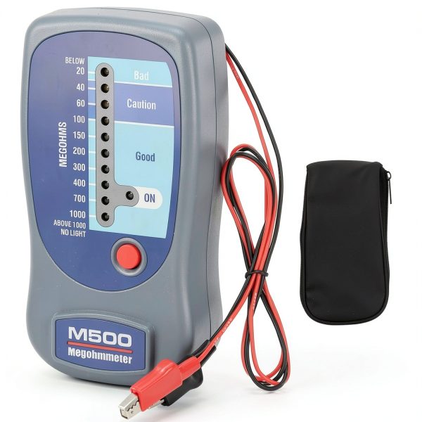 M500 Megohmmeter Insulation Tester MetalBee 20‑1000 Megohms Soft Case-0