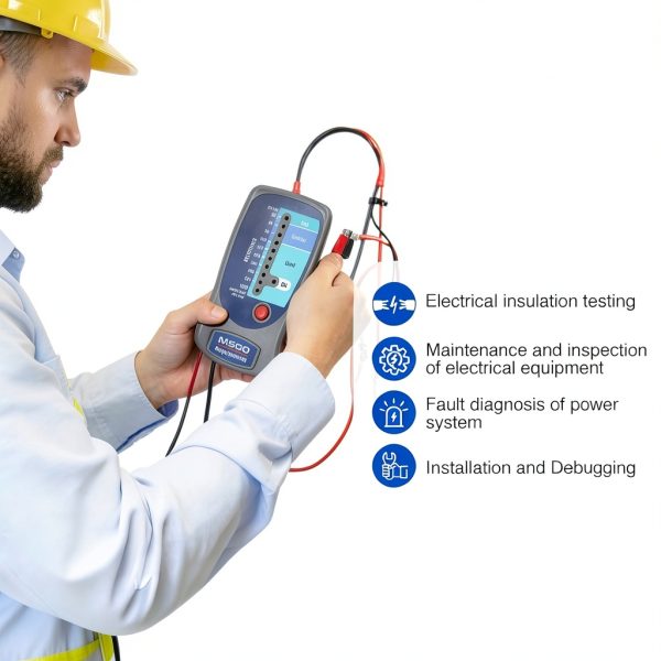 M500 Megohmmeter Insulation Tester MetalBee 20‑1000 Megohms Soft Case-6