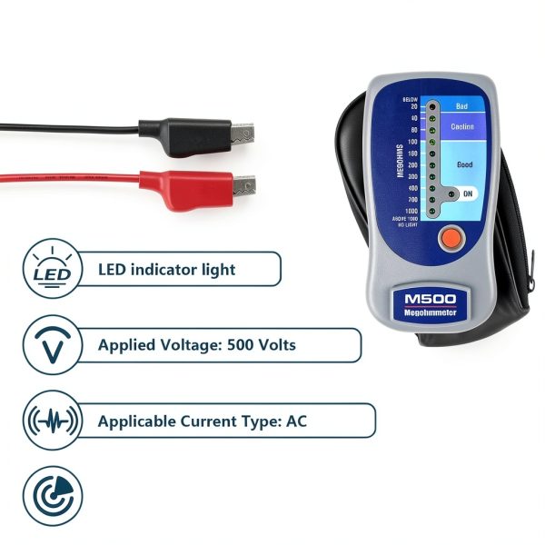 M500 Megohmmeter Insulation Meter by Caviartool 500V 1000MΩ-4