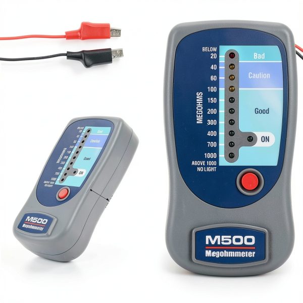 M500 Megohmmeter Insulation Tester MetalBee 20‑1000 Megohms Soft Case-4